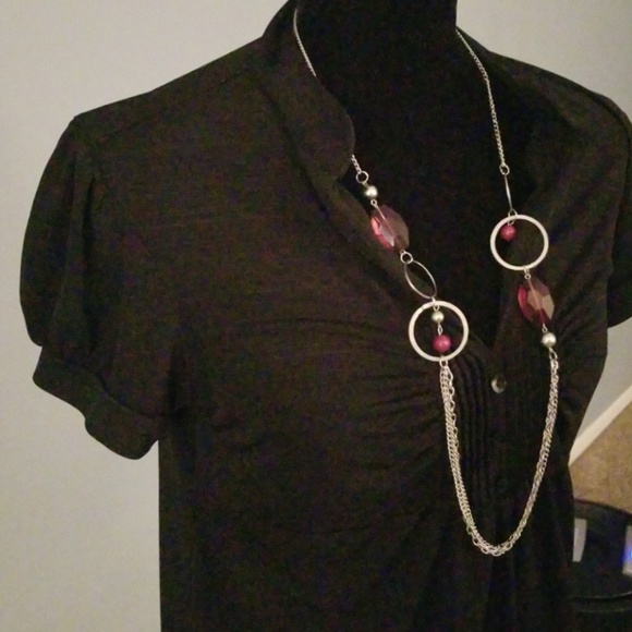 Speechless short sleeve black blouse - Picture 3 of 7